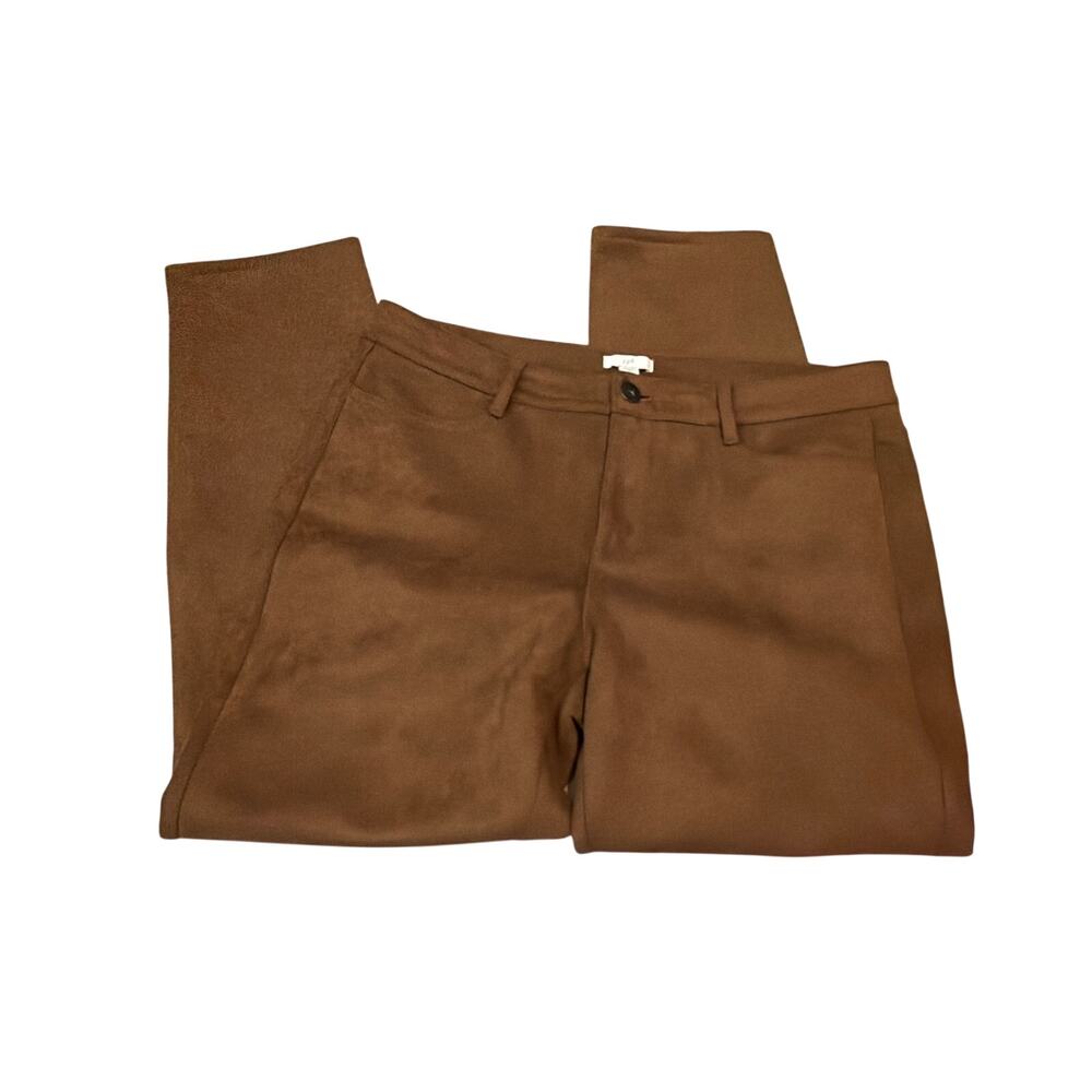 J. Jill Brown Casual Trousers Straight Leg Pants Size 12 Petite (12P)